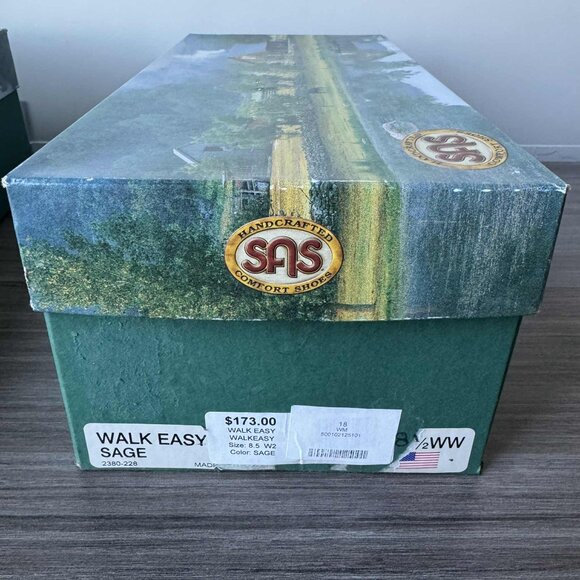 SAS Walk Easy Women's Lace Up Shoes Size WW Wide Width $173 in Sage - Picture 9 of 10